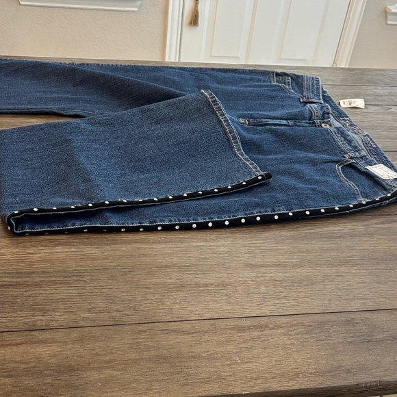NWT Ethel Vintage Denim Women's Blue Boot Cut Jeans with Rhinestones Size 22W - Picture 7 of 15